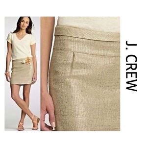 NWT Linen/Metallic Mini-Skirt